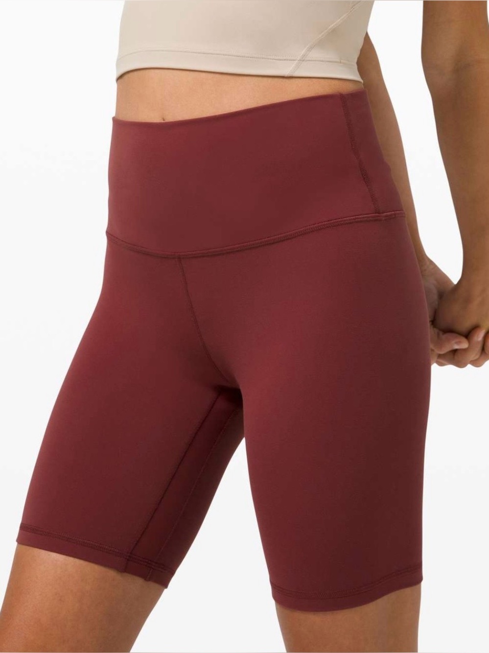 NWT Lululemon Align HR Shorts 8” Red Maroon - Size 4